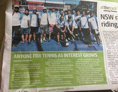 The Ponds Tennis Club Inc. News
